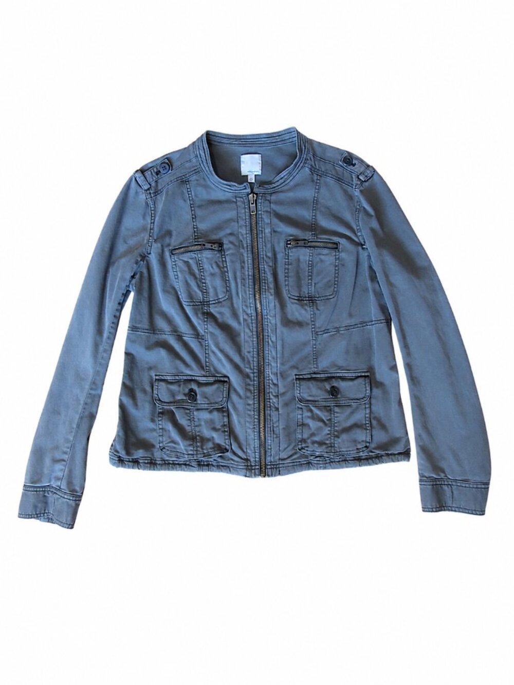 Halogen Olive Green Stretch Cotton Utility Jacket | Large